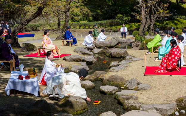 仙巌園　曲水の宴